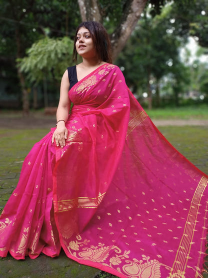 Cotton Silk Jamdani Saree