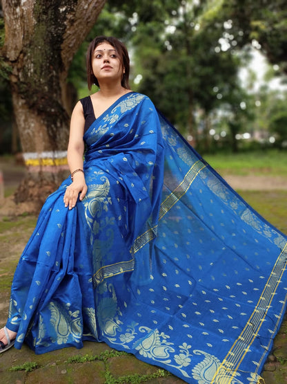 Cotton Silk Jamdani Saree