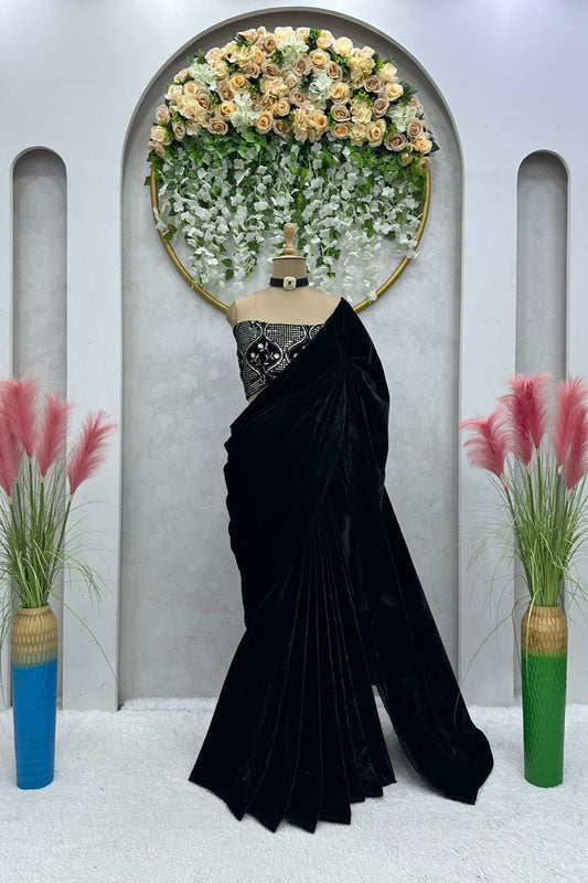 Velvet Allure Designer Saree