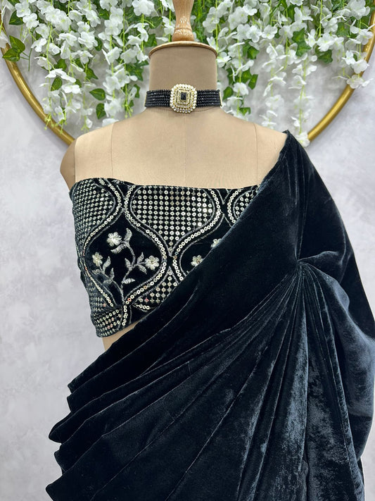 Velvet Allure Designer Saree