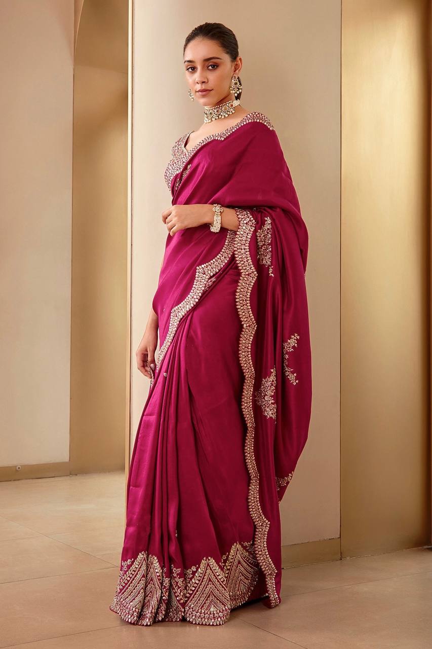 Opulent Charm Vichitra Silk Saree