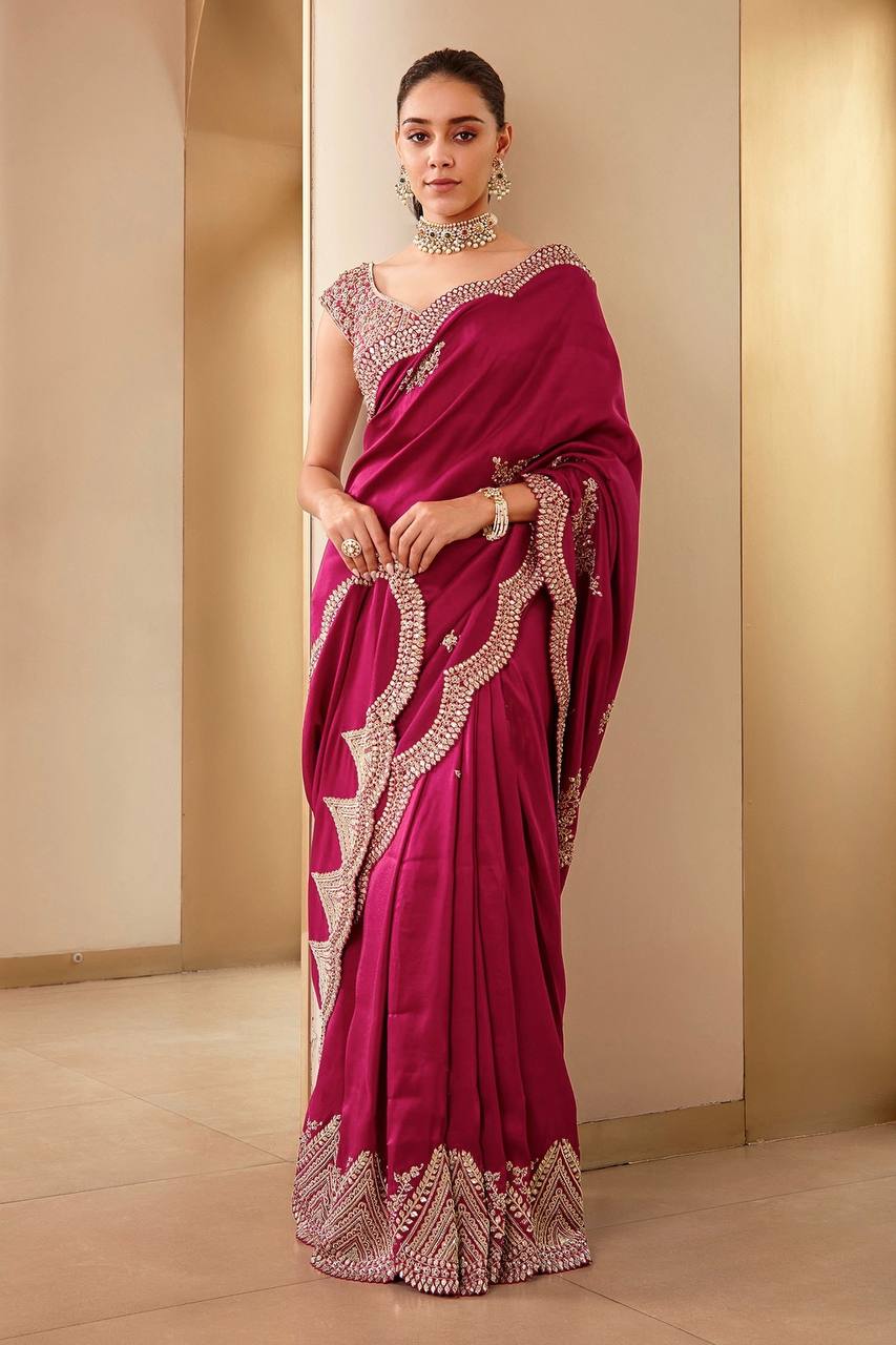 Opulent Charm Vichitra Silk Saree