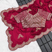 Opulent Charm Vichitra Silk Saree