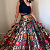 Elegant Semi-Stitched Lehenga in Luxurious Silk