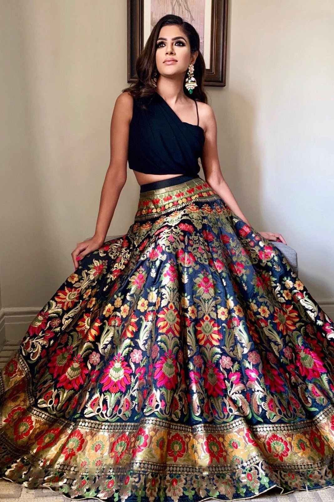 Elegant Semi-Stitched Lehenga in Luxurious Silk