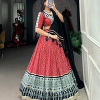 Navratri Splendor Bandhej & Ajrakh Lehenga Set