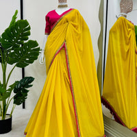 Latkan Luxe Mul Cotton Saree Set