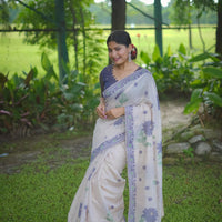 Resham Rekha Muga Cotton Saree