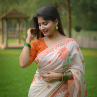 Resham Rekha Muga Cotton Saree