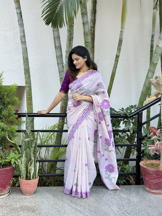 Resham Rekha Muga Cotton Saree