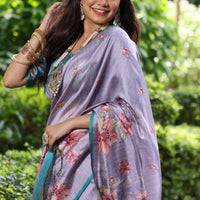 Floral Blossom Tussar Saree