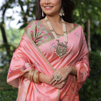 Floral Blossom Tussar Saree