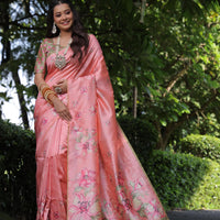 Floral Blossom Tussar Saree