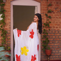 Floral Printed Chiffon Saree