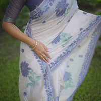 Resham Rekha Muga Cotton Saree